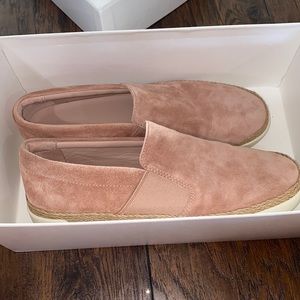 New Johan Blush Suede Loafers Espadrille 7.5 Vince